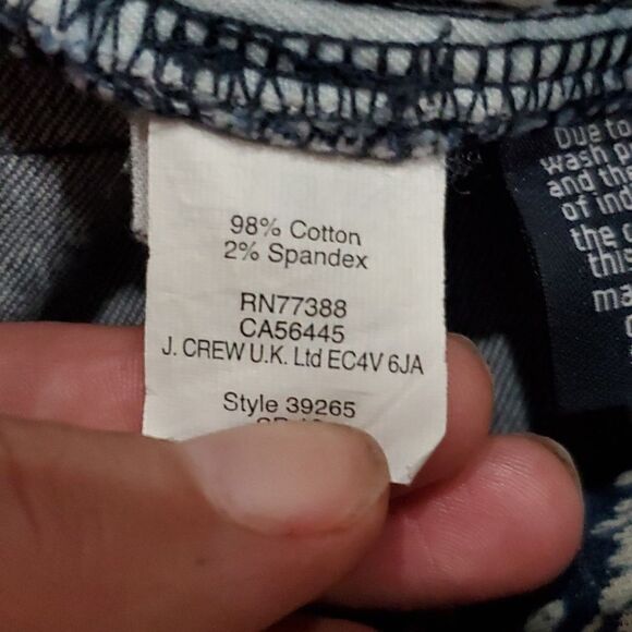 J. Crew Cropped Matchstick in Indigo Floral Size 27 - Picture 12 of 12